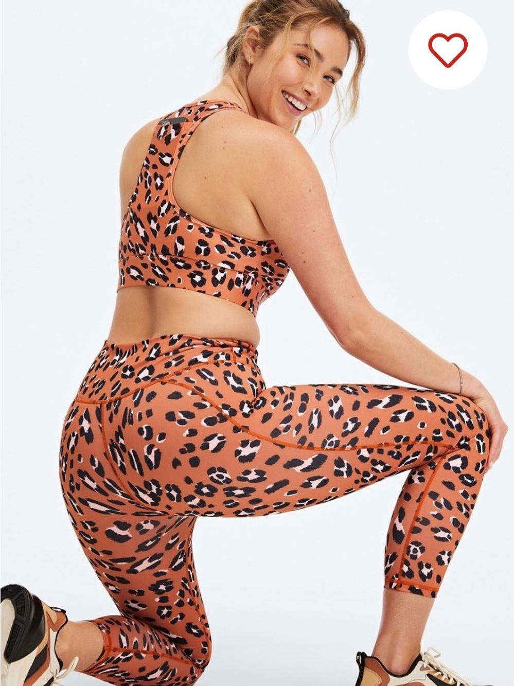 Fabletics Define PowerHold High-Waisted 7/8 Legging & Medium Impact Sports Bra